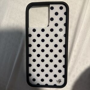 Wildflowers Black and White Polka Dot Case